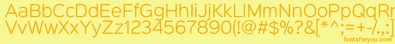 Sinkinsans300light Font – Orange Fonts on Yellow Background