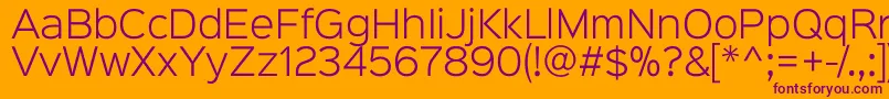 Sinkinsans300light Font – Purple Fonts on Orange Background