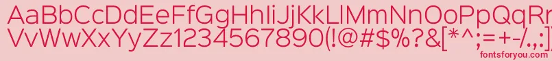 Sinkinsans300light Font – Red Fonts on Pink Background