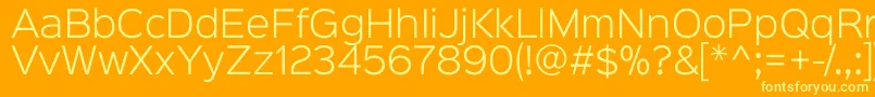 Sinkinsans300light Font – Yellow Fonts on Orange Background