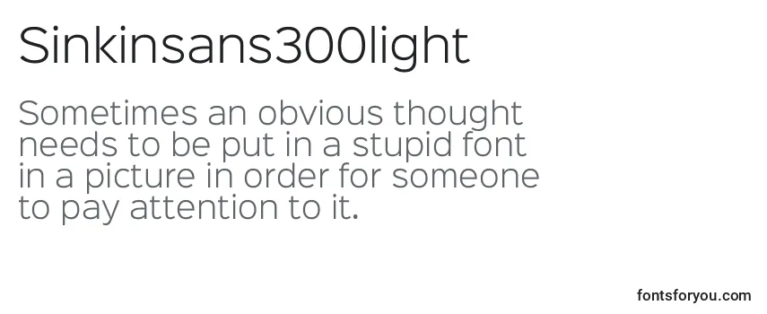 Sinkinsans300light Font