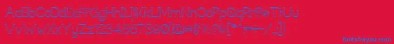 TechnicallyInsaneOutline Font – Blue Fonts on Red Background