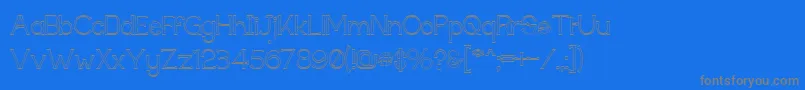 TechnicallyInsaneOutline Font – Gray Fonts on Blue Background