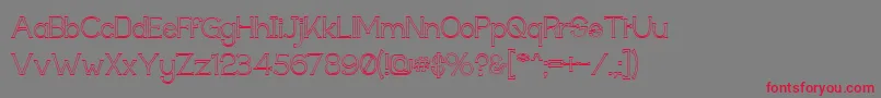 TechnicallyInsaneOutline Font – Red Fonts on Gray Background
