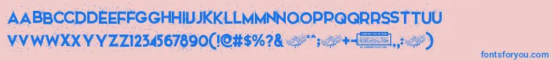 SnowinterFreeForPersonalUse Font – Blue Fonts on Pink Background