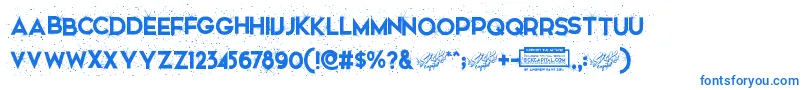 SnowinterFreeForPersonalUse Font – Blue Fonts on White Background