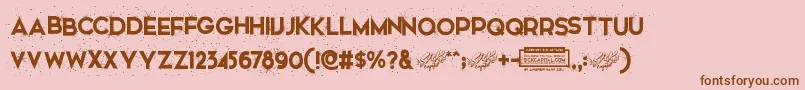 SnowinterFreeForPersonalUse Font – Brown Fonts on Pink Background