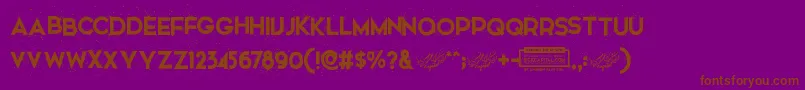 SnowinterFreeForPersonalUse Font – Brown Fonts on Purple Background