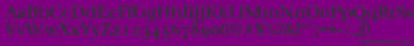 CasablancarandomMediumRegular Font – Black Fonts on Purple Background