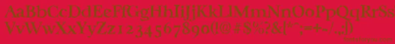 CasablancarandomMediumRegular Font – Brown Fonts on Red Background