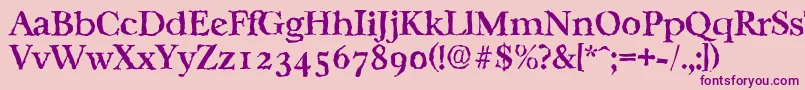 CasablancarandomMediumRegular Font – Purple Fonts on Pink Background