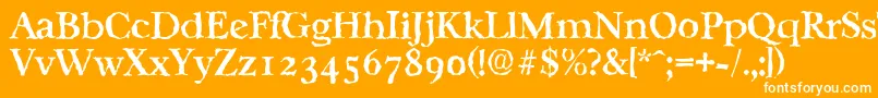 フォントCasablancarandomMediumRegular – オレンジの背景に白い文字