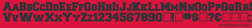 Freshman Font – Black Fonts on Red Background