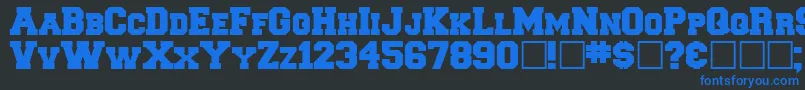 Freshman Font – Blue Fonts on Black Background