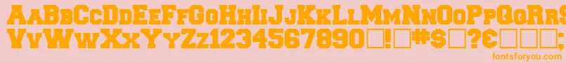 Freshman Font – Orange Fonts on Pink Background