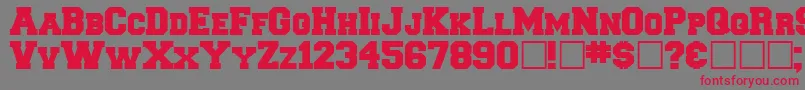 Freshman Font – Red Fonts on Gray Background