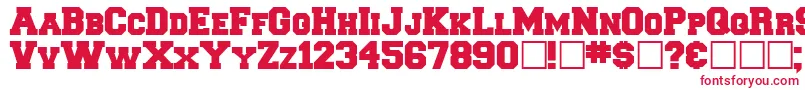 Freshman Font – Red Fonts on White Background