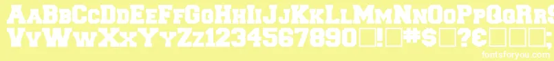 Freshman Font – White Fonts on Yellow Background