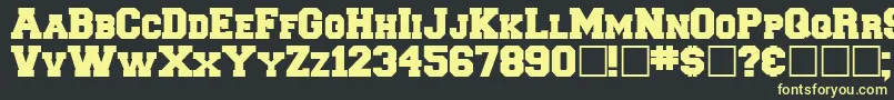 Freshman Font – Yellow Fonts on Black Background