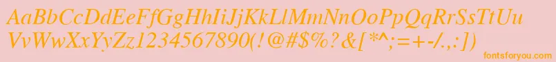 GielBoldItalic Font – Orange Fonts on Pink Background