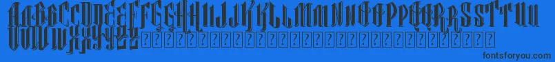 VtksClassicalHit-fontti – mustat fontit sinisellä taustalla