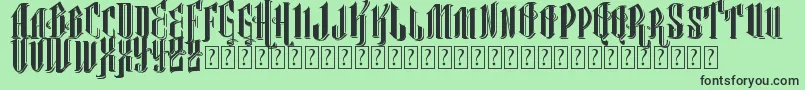 VtksClassicalHit Font – Black Fonts on Green Background