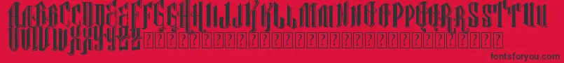 VtksClassicalHit Font – Black Fonts on Red Background