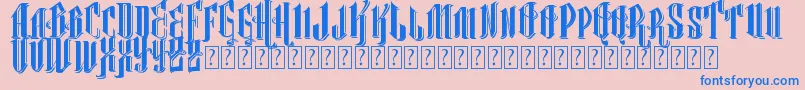 VtksClassicalHit Font – Blue Fonts on Pink Background