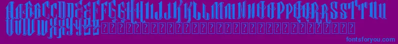 VtksClassicalHit Font – Blue Fonts on Purple Background