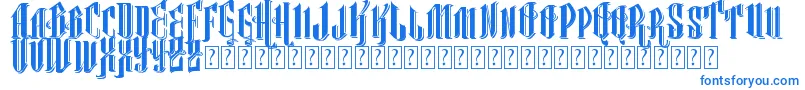 VtksClassicalHit-Schriftart – Blaue Schriften auf weißem Hintergrund