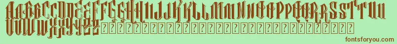 VtksClassicalHit Font – Brown Fonts on Green Background