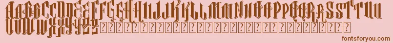 VtksClassicalHit-fontti – ruskeat fontit vaaleanpunaisella taustalla