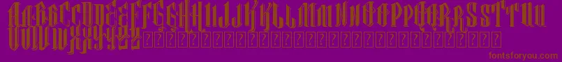 VtksClassicalHit Font – Brown Fonts on Purple Background