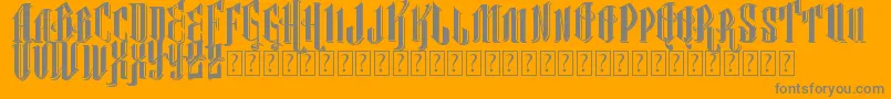 VtksClassicalHit-Schriftart – Graue Schriften auf orangefarbenem Hintergrund