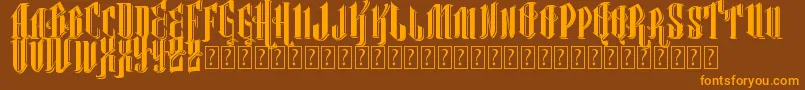 VtksClassicalHit Font – Orange Fonts on Brown Background