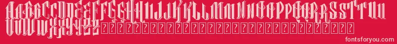 VtksClassicalHit-fontti – vaaleanpunaiset fontit punaisella taustalla