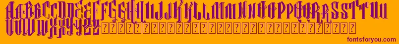 VtksClassicalHit Font – Purple Fonts on Orange Background
