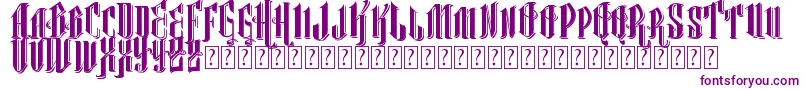 VtksClassicalHit-fontti – violetit fontit valkoisella taustalla