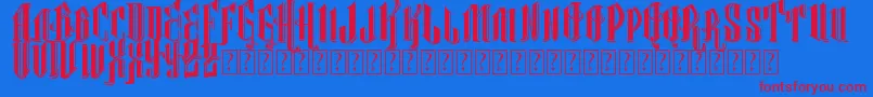 VtksClassicalHit Font – Red Fonts on Blue Background