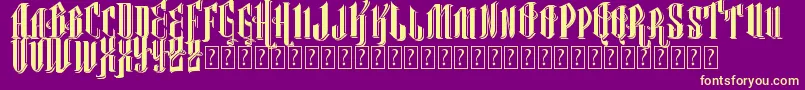 VtksClassicalHit Font – Yellow Fonts on Purple Background