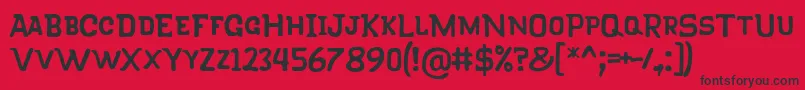 fuente KlapjoRegular – Fuentes Negras Sobre Fondo Rojo