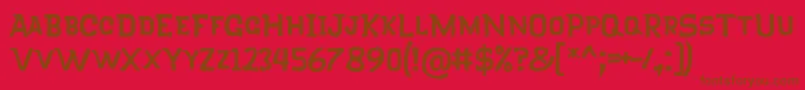 KlapjoRegular Font – Brown Fonts on Red Background