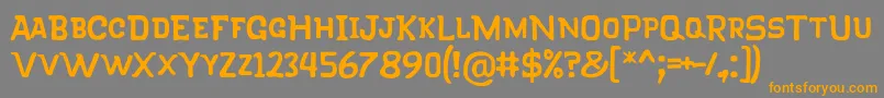 KlapjoRegular Font – Orange Fonts on Gray Background