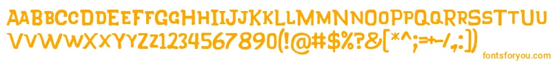 KlapjoRegular Font – Orange Fonts on White Background