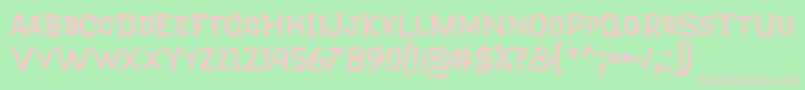 KlapjoRegular Font – Pink Fonts on Green Background