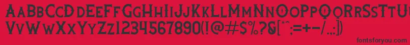 Rooters Font – Black Fonts on Red Background