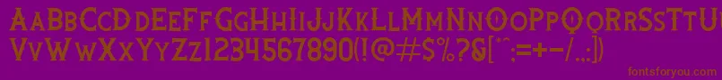 Rooters Font – Brown Fonts on Purple Background