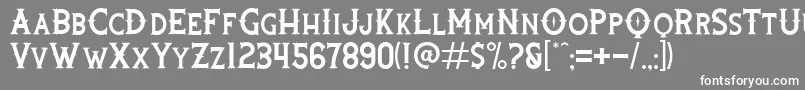 フォントRooters – 灰色の背景に白い文字