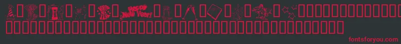 KrWelcome2002Pt1 Font – Red Fonts on Black Background