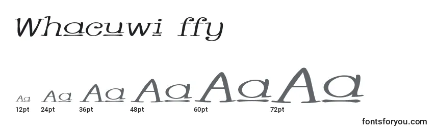 Размеры шрифта Whacuwi ffy